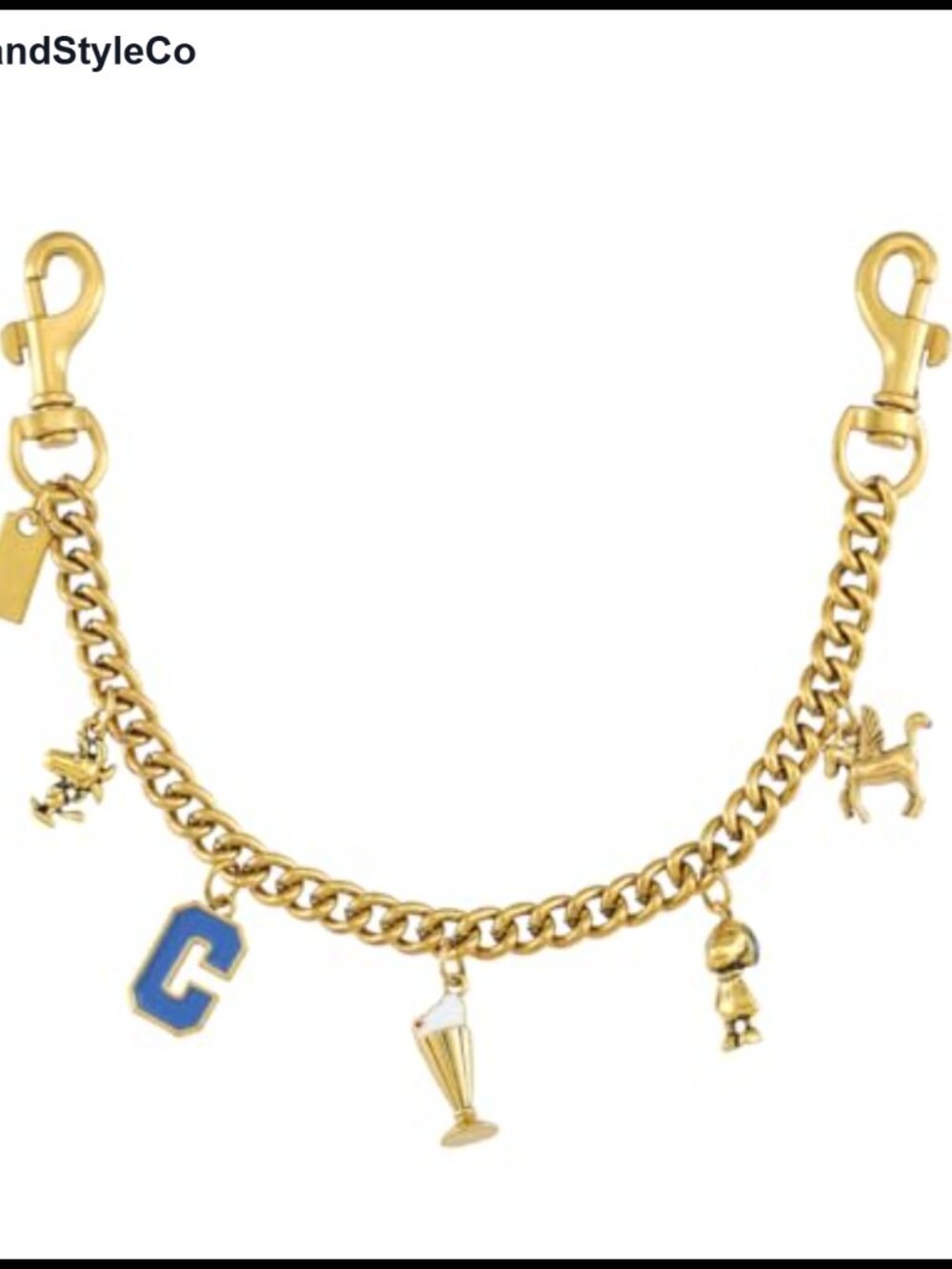 Metal Bag Charm Chain Purse Extender Letter C Style Accessory